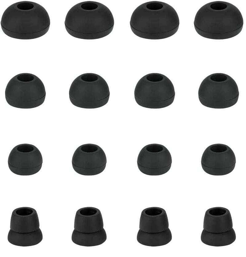 BLLQ Black Replacement Earbuds Tips with Storage Box for Beats Powerbeats3 Headphones -Eartips 16PCS 8 Pairs with 4 Size Options for Powerbeats Black pbb16 - Image 3